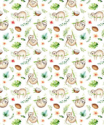 Rolgordijn voor het raam Luiaards en planten