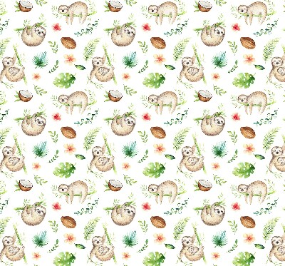 Rolgordijn voor het raam Luiaards en planten