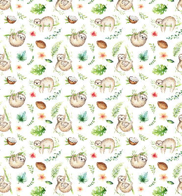 Rolgordijn voor het raam Luiaards en planten