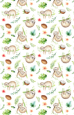 Rolgordijn voor het raam Luiaards en planten