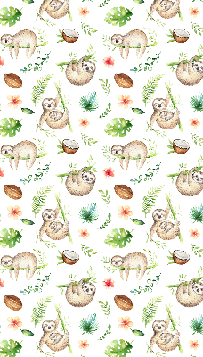 Rolgordijn voor het raam Luiaards en planten