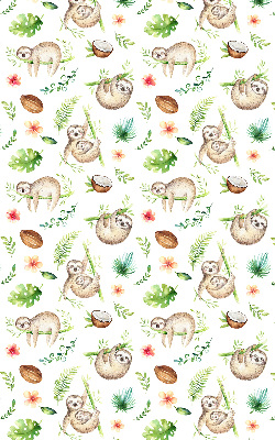 Rolgordijn voor het raam Luiaards en planten