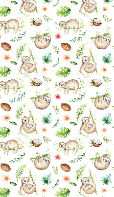 Rolgordijn voor het raam Luiaards en planten