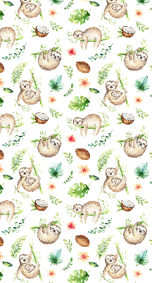 Rolgordijn voor het raam Luiaards en planten