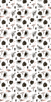 Rolgordijn verduisterend Flamingo's en bladeren