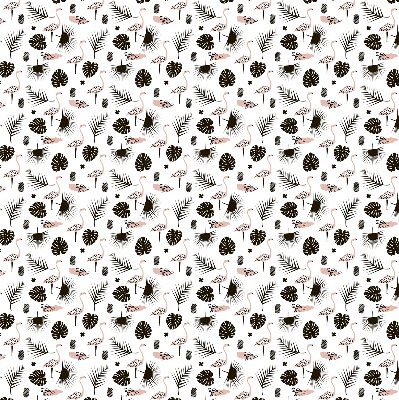 Rolgordijn verduisterend Flamingo's en bladeren