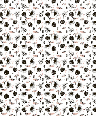 Rolgordijn verduisterend Flamingo's en bladeren