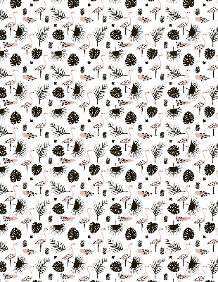 Rolgordijn verduisterend Flamingo's en bladeren