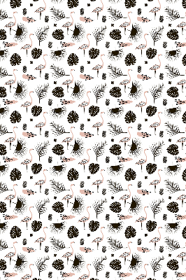 Rolgordijn verduisterend Flamingo's en bladeren