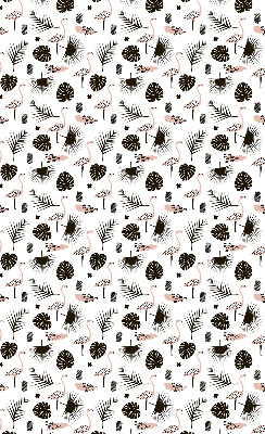 Rolgordijn verduisterend Flamingo's en bladeren