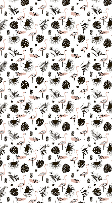 Rolgordijn verduisterend Flamingo's en bladeren