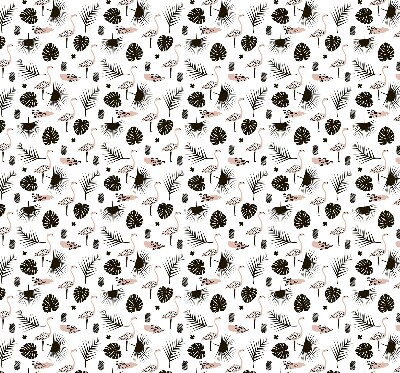 Rolgordijn verduisterend Flamingo's en bladeren