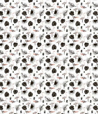 Rolgordijn verduisterend Flamingo's en bladeren