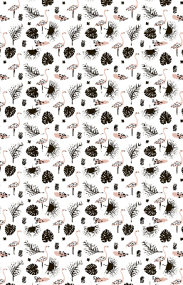 Rolgordijn verduisterend Flamingo's en bladeren