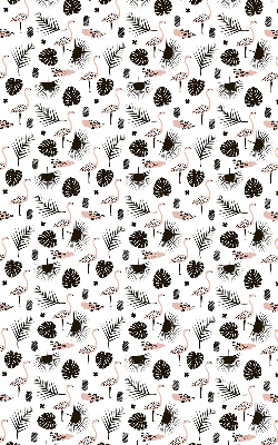 Rolgordijn verduisterend Flamingo's en bladeren