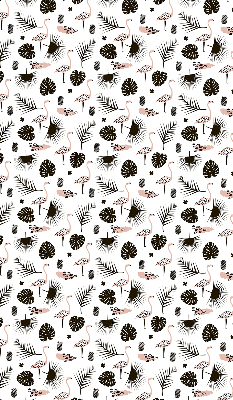 Rolgordijn verduisterend Flamingo's en bladeren