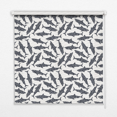 Rolgordijn voor het raam Haaien