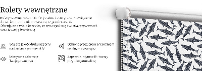 Rolgordijn voor het raam Haaien