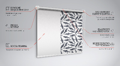Rolgordijn voor het raam Haaien