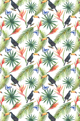 Rolgordijn verduisterend Toekans op bloemen