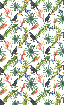 Rolgordijn verduisterend Toekans op bloemen