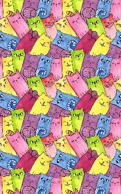 Rolgordijn voor het raam Kleurrijke katten