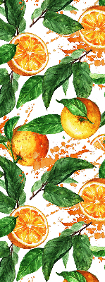 Rolgordijn verduisterend Sinaasappels en bladeren