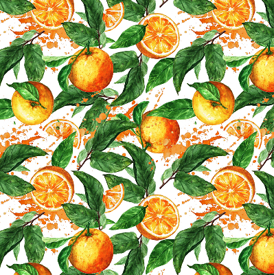 Rolgordijn verduisterend Sinaasappels en bladeren