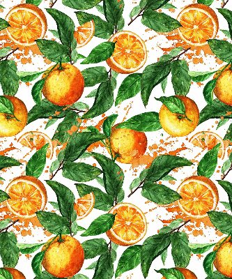 Rolgordijn verduisterend Sinaasappels en bladeren