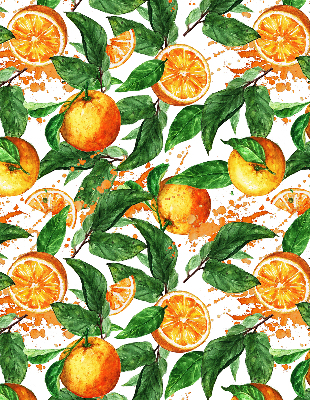 Rolgordijn verduisterend Sinaasappels en bladeren