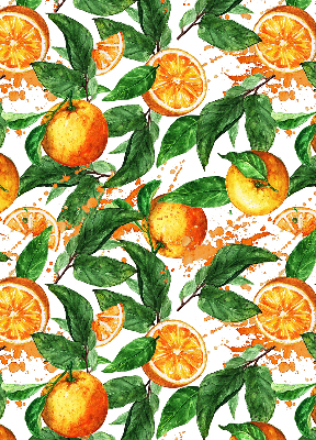 Rolgordijn verduisterend Sinaasappels en bladeren