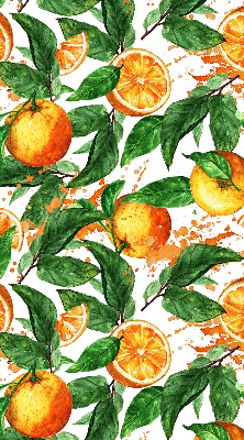 Rolgordijn verduisterend Sinaasappels en bladeren