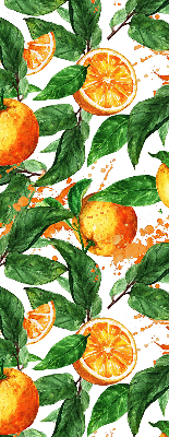 Rolgordijn verduisterend Sinaasappels en bladeren