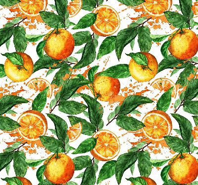 Rolgordijn verduisterend Sinaasappels en bladeren