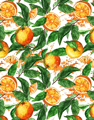 Rolgordijn verduisterend Sinaasappels en bladeren