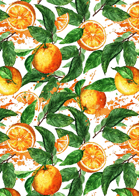 Rolgordijn verduisterend Sinaasappels en bladeren