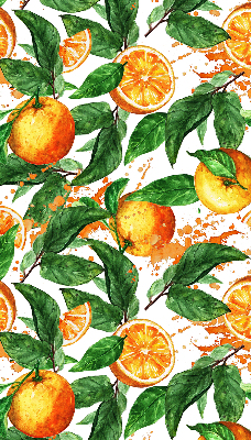 Rolgordijn verduisterend Sinaasappels en bladeren