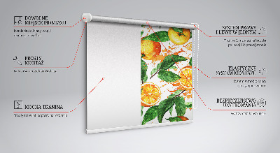 Rolgordijn verduisterend Sinaasappels en bladeren