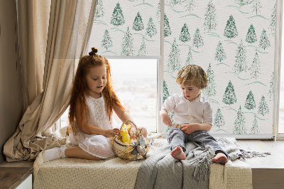 Rolgordijn voor het raam Bomen