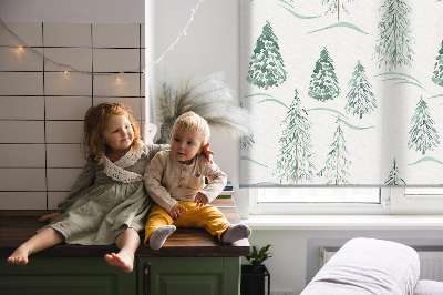 Rolgordijn voor het raam Bomen