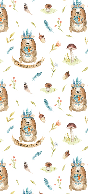 Rolgordijn verduisterend Teddyberen en planten