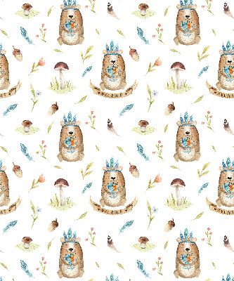 Rolgordijn verduisterend Teddyberen en planten