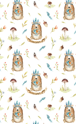 Rolgordijn verduisterend Teddyberen en planten