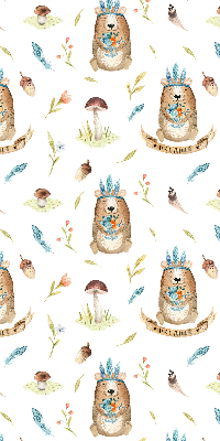 Rolgordijn verduisterend Teddyberen en planten