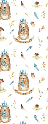 Rolgordijn verduisterend Teddyberen en planten