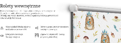 Rolgordijn verduisterend Teddyberen en planten