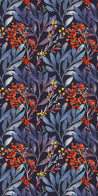 Rolgordijn verduisterend Donkere bladeren en lijsterbes