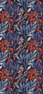 Rolgordijn verduisterend Donkere bladeren en lijsterbes