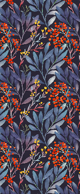 Rolgordijn verduisterend Donkere bladeren en lijsterbes