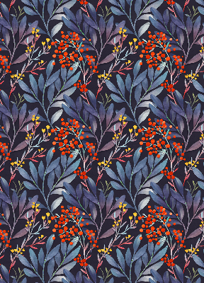 Rolgordijn verduisterend Donkere bladeren en lijsterbes